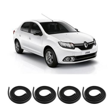 Imagem de Kit Borracha Vedação Das 4 Portas Logan 2007 A 2022 - sem marca