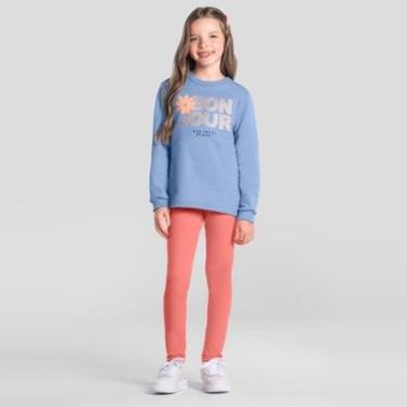 Imagem de Conjunto infantil menina de flor com glitter Brandili-Feminino