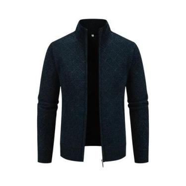 Imagem de Jaqueta Masculina De Inverno Grossa E Quente Com Forro De Lã, Corta-Ve