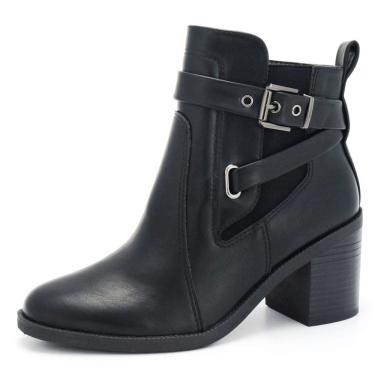 Imagem de Bota Feminina Cano Baixo Salto Bloco Confortável Comfortflex