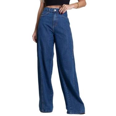 Imagem de Calça Jeans Sawary Wide Leg - 282230 - Azul médio 36, Azul, 36