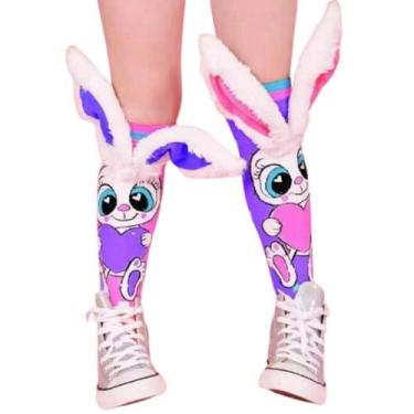 Imagem de Meia Maluca Infantil 3d Personagens Colorida Cano Alto Top - UNIVERSO 