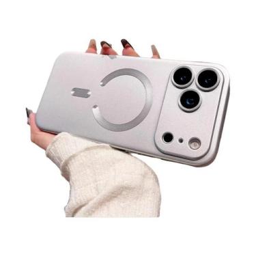Imagem de Capa Magnética Metálica Magsafe Para iPhone 17 16 15 14 13 12 11 pro M