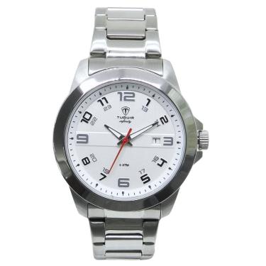 Imagem de Relógio Masculino de Aço Tuguir Analógico Infinity 9169D Prata e Branco