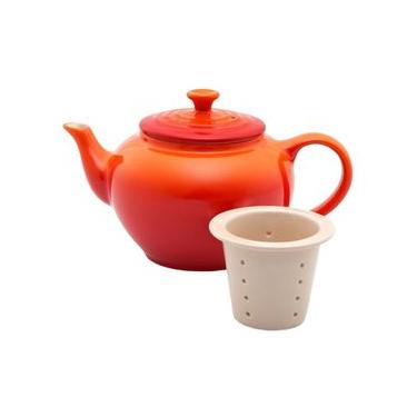 Imagem de BULE PARA CHÁ LE CREUSET COM INFUSOR 600ML EM CERÂMICA LARANJA 80705060900003