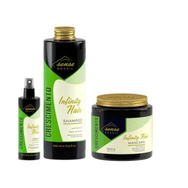Imagem de Sense Brasil Infinity Hair Kit (Shampoo e Máscara 500ml + Tônico 100ml