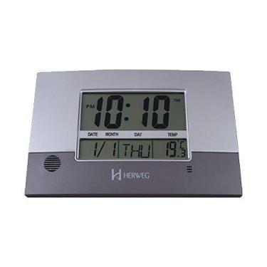Imagem de Relógio de Parede/Mesa Digital Com Temperatura e Calendário Herweg 647