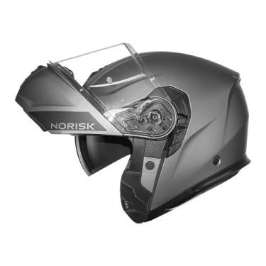 Imagem de Capacete Robocop Norisk Vortex Monocolor Titanium Articulado Tamanho:6