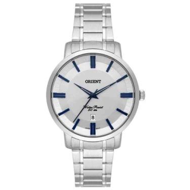 Imagem de Relógio Orient Feminino Prata Azul FBSS1163 S1SX