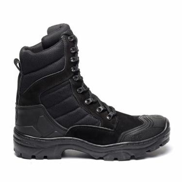 Imagem de Bota Coturno Masculina Couro Adventure Militar Motociclista Tático Pes