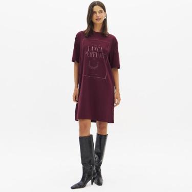 Imagem de Vestido Curto Lança Perfume Tdress In26 Bordô Feminino, G