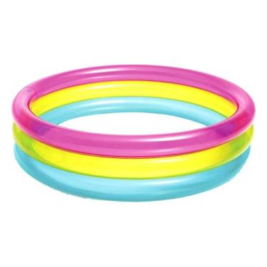 Imagem de Piscina Inflável Infantil Arco-Iris 63 Litros Intex - 57104, Arco, Iri
