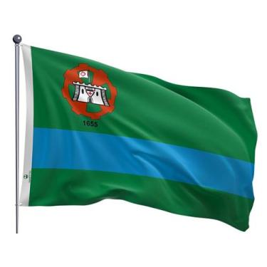 Imagem de Bandeira do Município de Jundiaí Dupla Face Estampada Tamanho 90x128cm