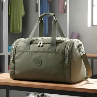 Imagem de Bolsa Feminina Fitness Impermeável Desing Moderno Espaçosa Cor:Café - 