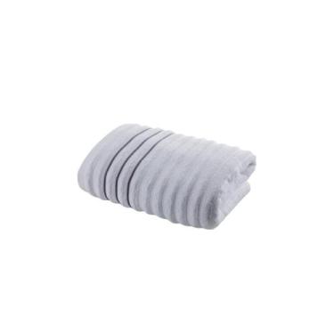 Imagem de Toalha de Rosto Leve Macia Ondulada Jacquard Branca Wave Corttex