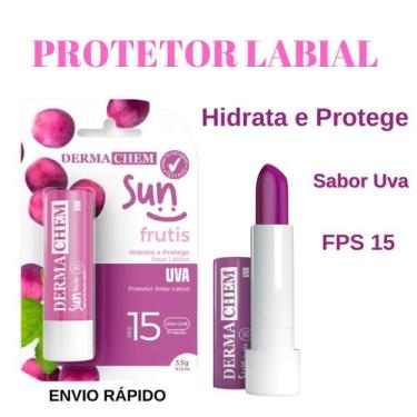 Imagem de Protetor Labial Hidratante com Cor FPS 15 Uva Dermachem - dermachem 