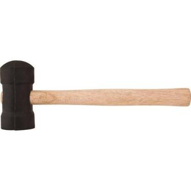 Imagem de Martelo borracha 40mm preto cabo madeira - Vonder