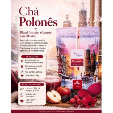 Imagem de Chá Polonês Chamel 50g: Maçã, Hibiscus, Amora e Framboesa