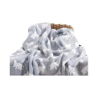 Imagem de Cobertor De Muslin De Algodão De Bambu Macio E Fofo Para Bebês 120x110