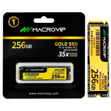 Imagem de SSD NVMe Macrovip Gold, 256GB, M.2 2280, Leitura: 2100MB/s, Gravação:1500MB/s - MVGLD-256GB