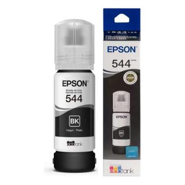 Imagem de Refil Tinta Epson T544 Original Garrafa 65ml Cores Ecotank Preto