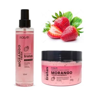 Imagem de Kit Body Splash e Esfoliante Corporal Morango Porán 200ML 200G