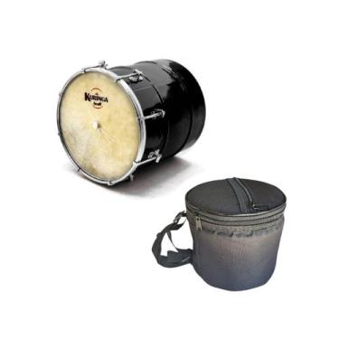 Imagem de Mini Cuíca De Alumínio Preto 6'' Kuringa Com Capa Luxo - IS1214, 1