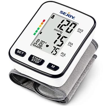 Imagem de Monitor de pressão arterial - punho automático digital de pressão arterial, medidor de pressão arterial preciso para uso doméstico, visor grande, detector de hipertensão e batimentos