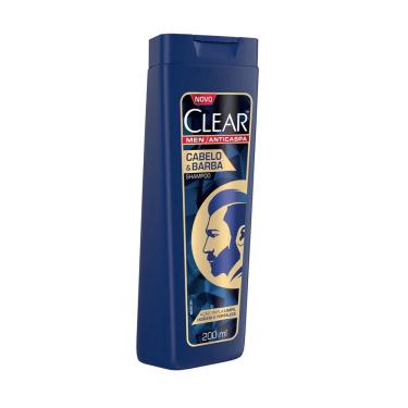 Imagem de Shampoo Clear Men Anticaspa Cabelo&Barba 200ml