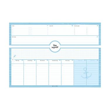 Imagem de Schreibtischunterlage in blau aus Papier mit 50 Blatt zum Abreißen - Hochwertige Schreibtischunterlage im Format DIN A3: Für Kinder und Erwachsene - ... 2018 - Stay Inspired by Lisa Wirth