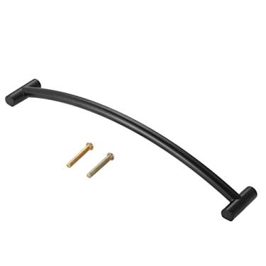 Imagem de 1 conjunto de moda lidar com ouro brilhante/preto/cinza puxar liga sólida botão simples estilo único furo 96/128 / 192mm porta gaveta de gaveta YYDFPIIA (Color : Black Hole 192mm)