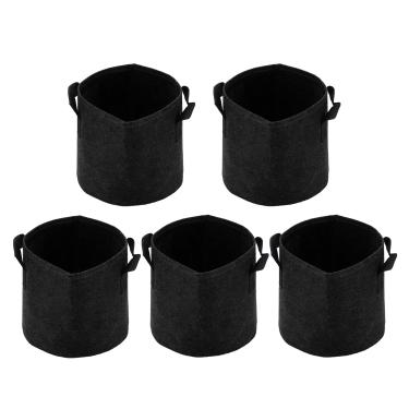 Imagem de Plantador de jardim, bolsa para crescimento de plantas, não tecida, respirável com alça para uso ao ar livre para estufa para varanda para jardim (preto)