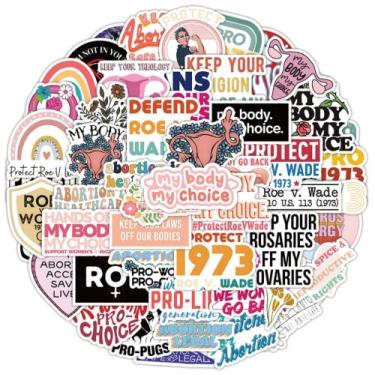 Imagem de Adesivos feministas 50/52 pçs My Body My Choice Pro-Choice Indie Adesivos feminismo Mind Your Own Uterus Decalques Laptop Defend Women Rights Uterus Garrafa de água bumper Bagagem Adesivos (50 peças)