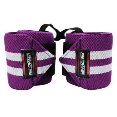 Imagem de Munhequeira Profissional Crossfit roxo com branco