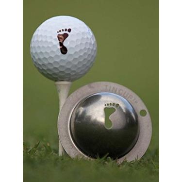Imagem de Tin Cup Bigfoot Ferramenta de alinhamento de marcador personalizado bola de golfe Big Foot