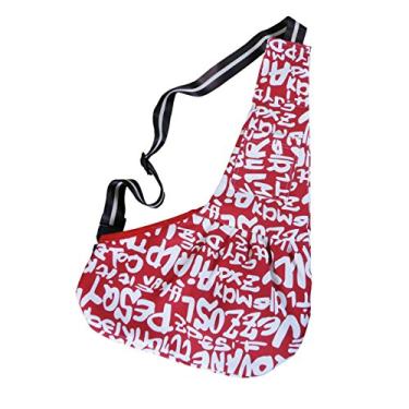 Imagem de Mavogel Bolsa de ombro único, bolsa de ombro único, bolsa de transporte para cães e gatos com tecido Oxford, vermelha, pequena