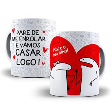 Imagem de Caneca Divertida Flork Namorados Vamos Casar + Chaveiro Presente
