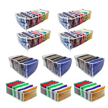 Imagem de Kit 10 Colmeias Organizadoras de Gavetas Camisetas/Calças/Bermudas - 4M + 3J + 3G