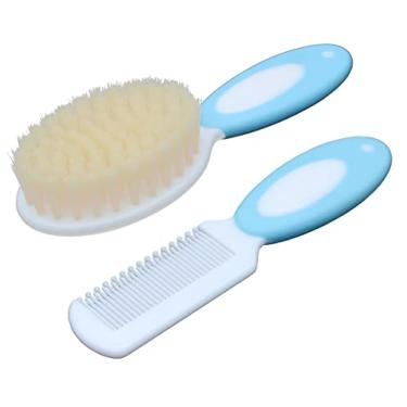 Imagem de Escova de cabelo de bebê cerdas de cabra macias - ideal para tampa de berço - para recém-nascidos e crianças - presente de registro de bebê natural perfeito