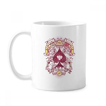 Imagem de Utensílios de jogo de cartas padrão caneca cerâmica xícara de porcelana café louça