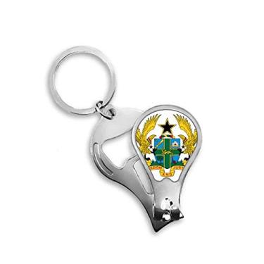 Imagem de Cortador de unhas com emblema nacional da África de Gana abridor de chaveiro tesoura