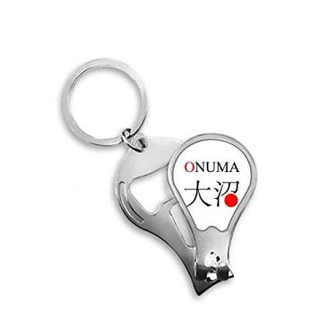 Imagem de Onuma Japaness City Name Red Sun Flag Fingernail Clipper Cutter Opener Chaveiro Tesoura