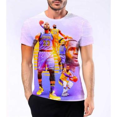 Imagem de Camisa Camiseta Lebron King James Mvp Miami Lakers Cravada - Estilo Kr