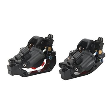Imagem de Freios de Bicicleta Liga de AlumíNio PinçAs de Freio a Disco HidráUlico 2 Vias Pastilhas de Freio Grandes PistõEs para Mountain Bike (Preto)