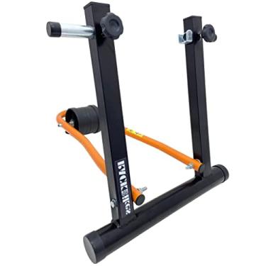 Imagem de Rolo Treino Laranja Ciclismo Indoor Ergométrico Treine em casa MTB Speed Aro 20 a 29