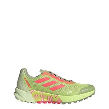 Imagem de adidas Tênis de corrida masculino Terrex Agravic Flow 2.0 Gore-TEX Trail, Limão Pulso/Turbo/Branco Nuvem, 38 BR