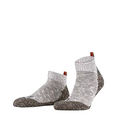 Imagem de FALKE Meia masculina M Hp Lodge Homepad algodão azul cinza 1 par, Cinza (cinza claro melange 3390), 8-9