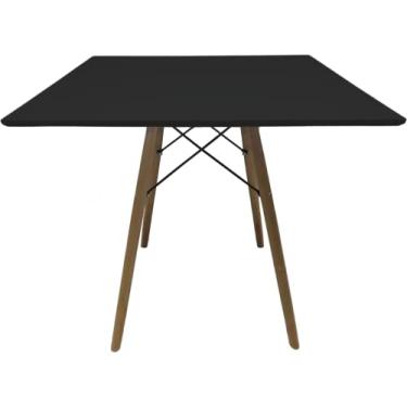 Imagem de Mesa Jantar Quadrada 70cm MDF Base Eiffel Charles Eames (Preto)