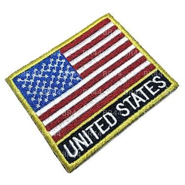 Imagem de BP0055NT 01 BR44 Bandeira EUA Patch Bordada, passar a ferro costura