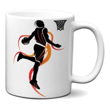 Imagem de Caneca Jogo De Basquete Fazendo Cesta Presente Esporte